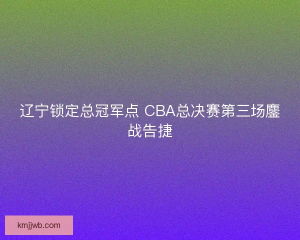 辽宁锁定总冠军点 CBA总决赛第三场鏖战告捷